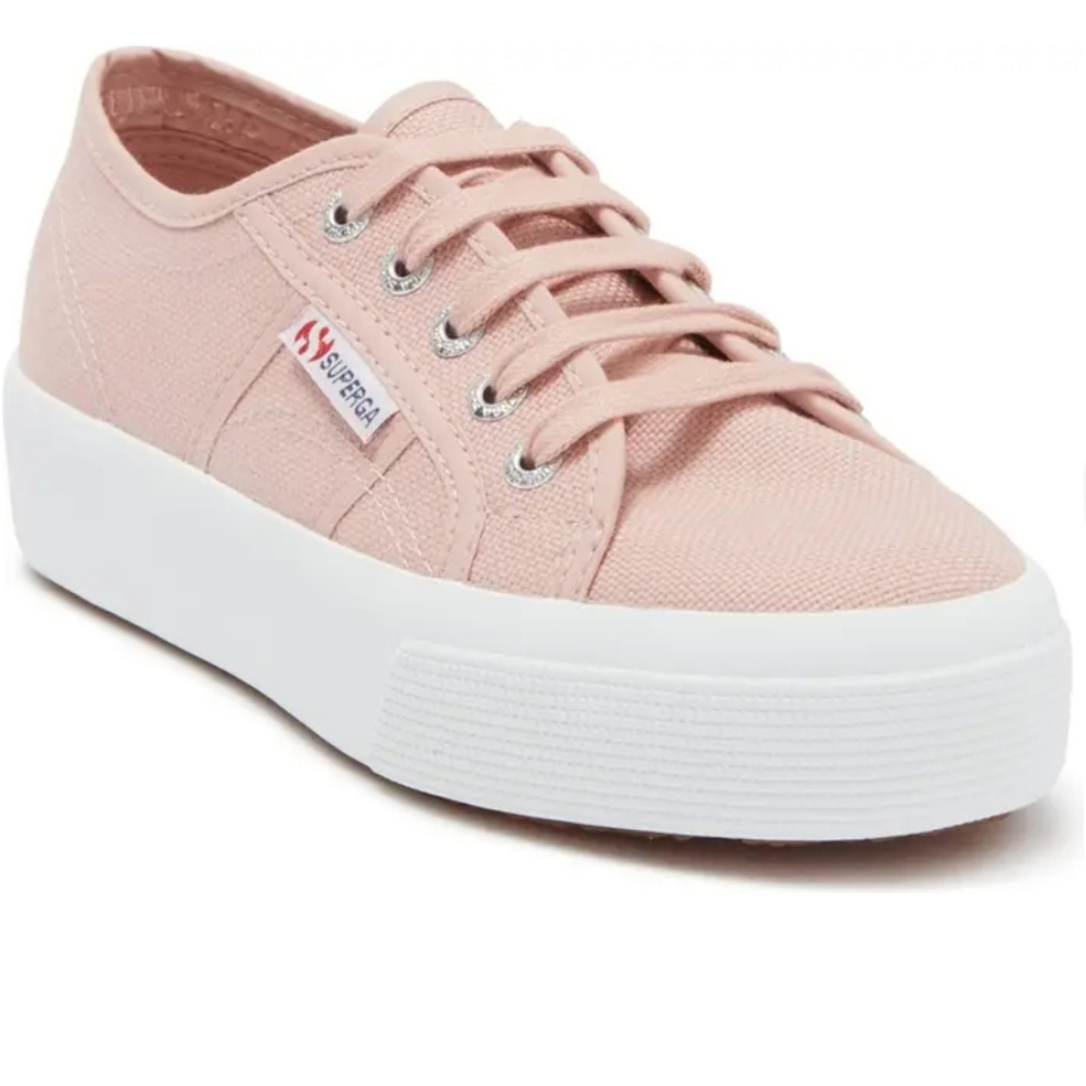 Superga Platform Sneaker Skater Shoes COTU 2730 Rose Pink Machine Wash NIB - Picture 4 of 4